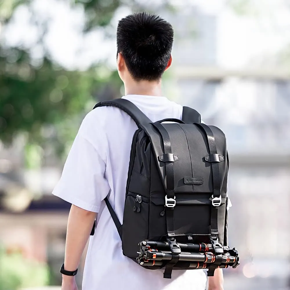 K&F Concept Camera Backpack, Camera Bags for Photographers Large Capacity Camera Case with Raincover,15-15.6 Inch Laptop Compartment Compatible for Canon/Nikon/Sony/DJI Mavic Drone(Backpack 20L)