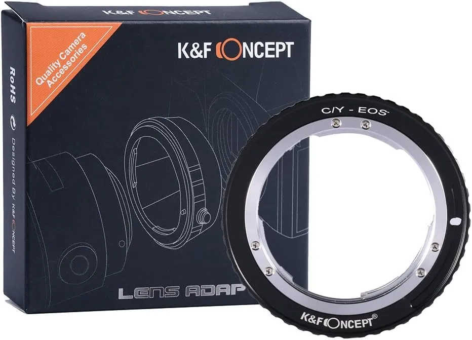 K&F Concept Lens Mount Adapter Contax Yashica C/Y Lens to EF Adapter, for 1D, 1DS, Mark II, III, IV, 5D, Mark II, 7D, 30D, 40D, 50D, 60D, 70D, Digital Rebel T2i, T3, T3i, T4i