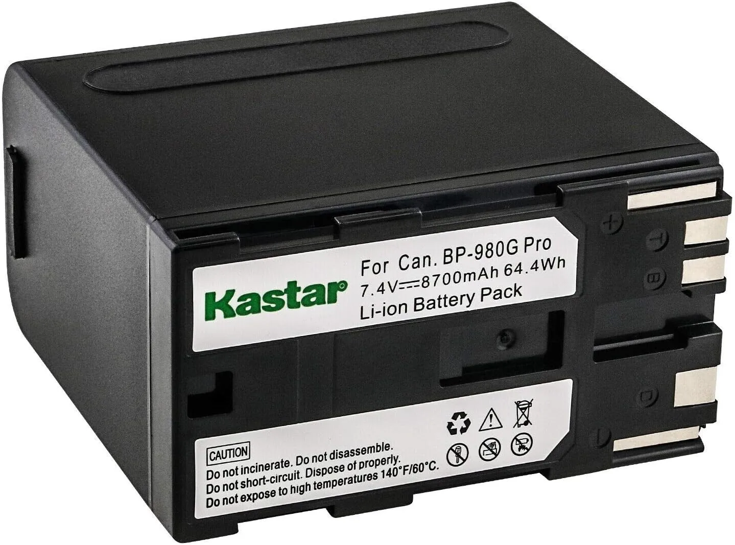 Kastar 1-Pack BP-980GPRO Battery 7.4V 8700mAh Replacement for Canon G30Hi, G35Hi, G45Hi, G1000, G1500, G2000, GL1 GL-1 DM-GL1, GL2 GL-2 DM-GL2, MV1, MV10 MV10i, MV20 MV20i, MV100 MV100i, MV200