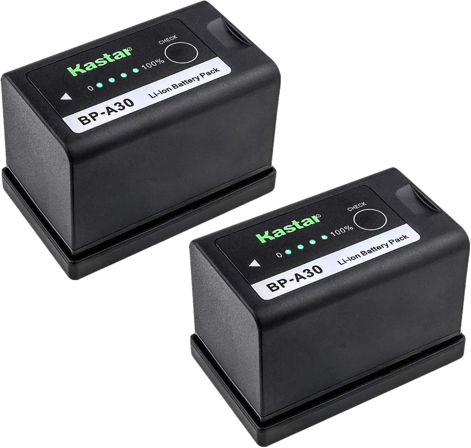 Kastar 2X BP-A30 Fully Decoded Battery for Canon BP-A60 BP-A90 Battery, CG-A10 CG-A20 Charger and Canon EOS C200, EOS C200B, EOS C220B, Canon XF705, EOS C300 Mark II PL EOS C500 Mark II 6K C700 PL