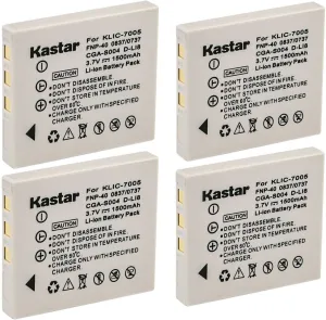 Kastar 4-Pack Battery Replacement for Praktica Luxmedia 12-03 6015 8503 8403 8303 LB-5030 LM 8403 LM 8503 LM 8303 LM 7403 LM 7303 LM 7203 DCZ 10.3 12-HD, D-Li63 FNP-40 CGA-S004, KLIC-7005 D-Li102