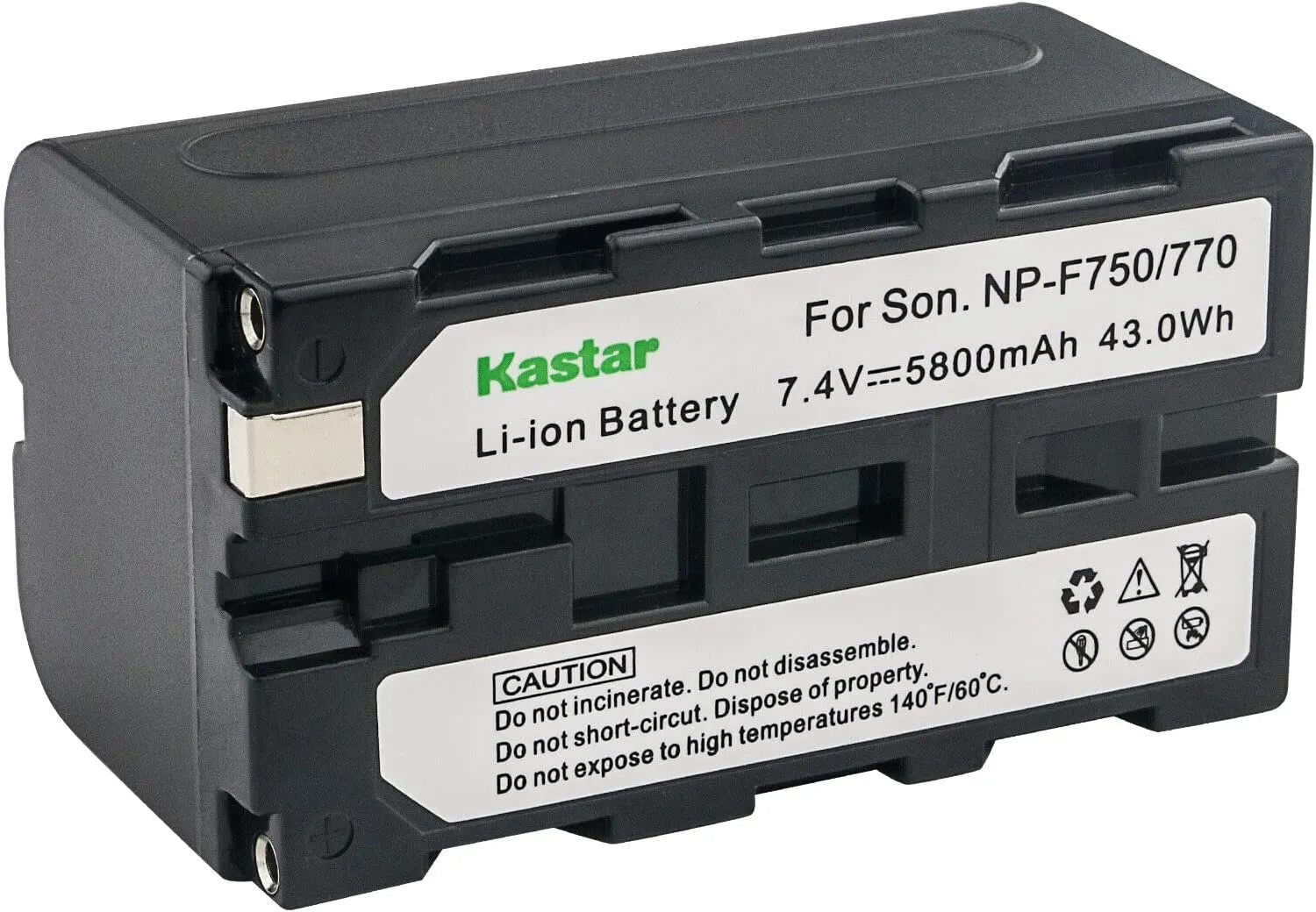 Kastar NP-F750 / NP-F770 Battery 2-Pack Replacement for AndyCine C7S 7" 3G-SDI/HDMI Ultra-Bright, T7 7" IPS Full HD Camera Touchscreen Monitor, Datavideo TLM-700K 7" Full HD Portable 4K Field Monitor