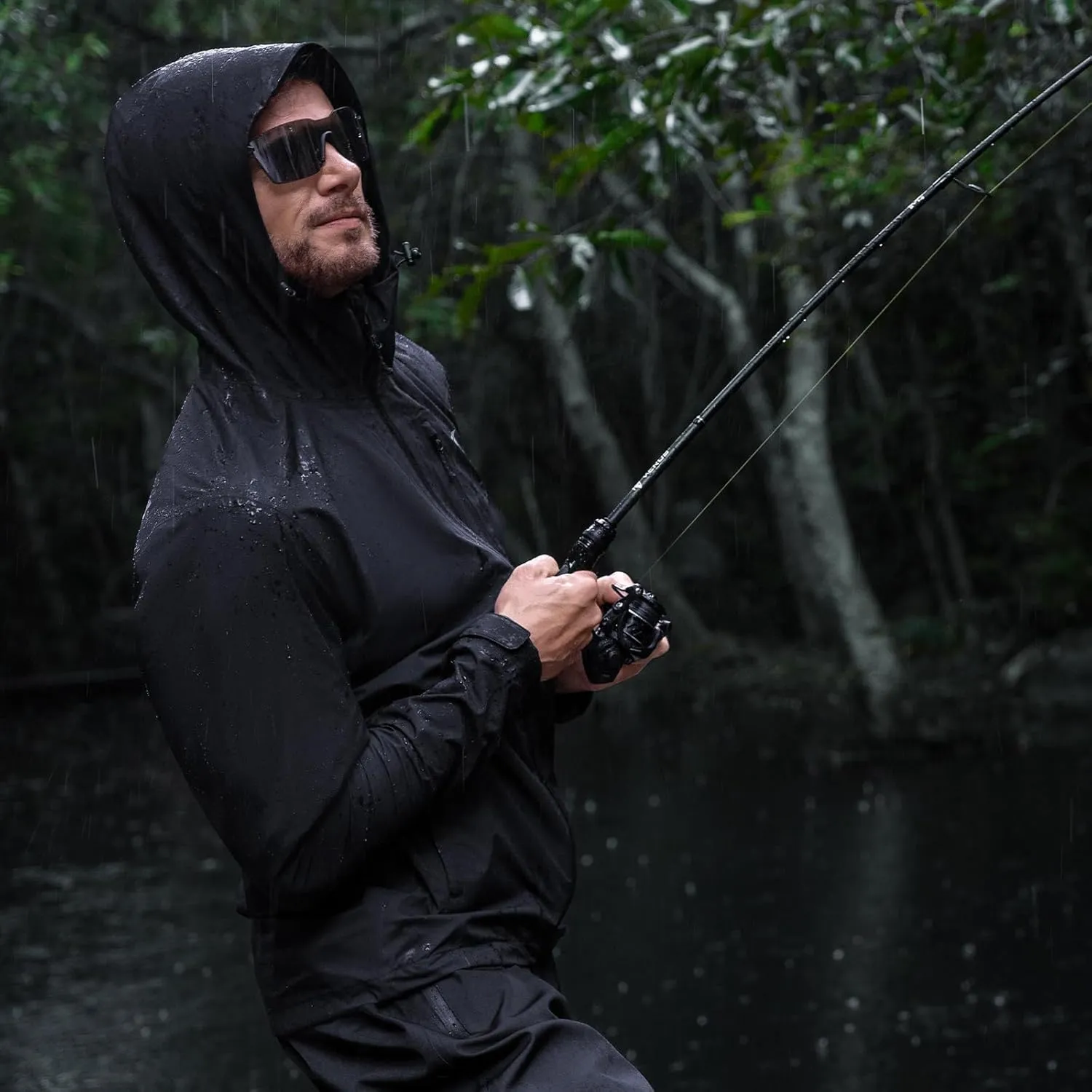 KastKing HydroArmor Lightweight Rain Jacket, 2.5-Layer Waterproof Fishing Hiking Rain Suit for Men, Packable Rain Gear