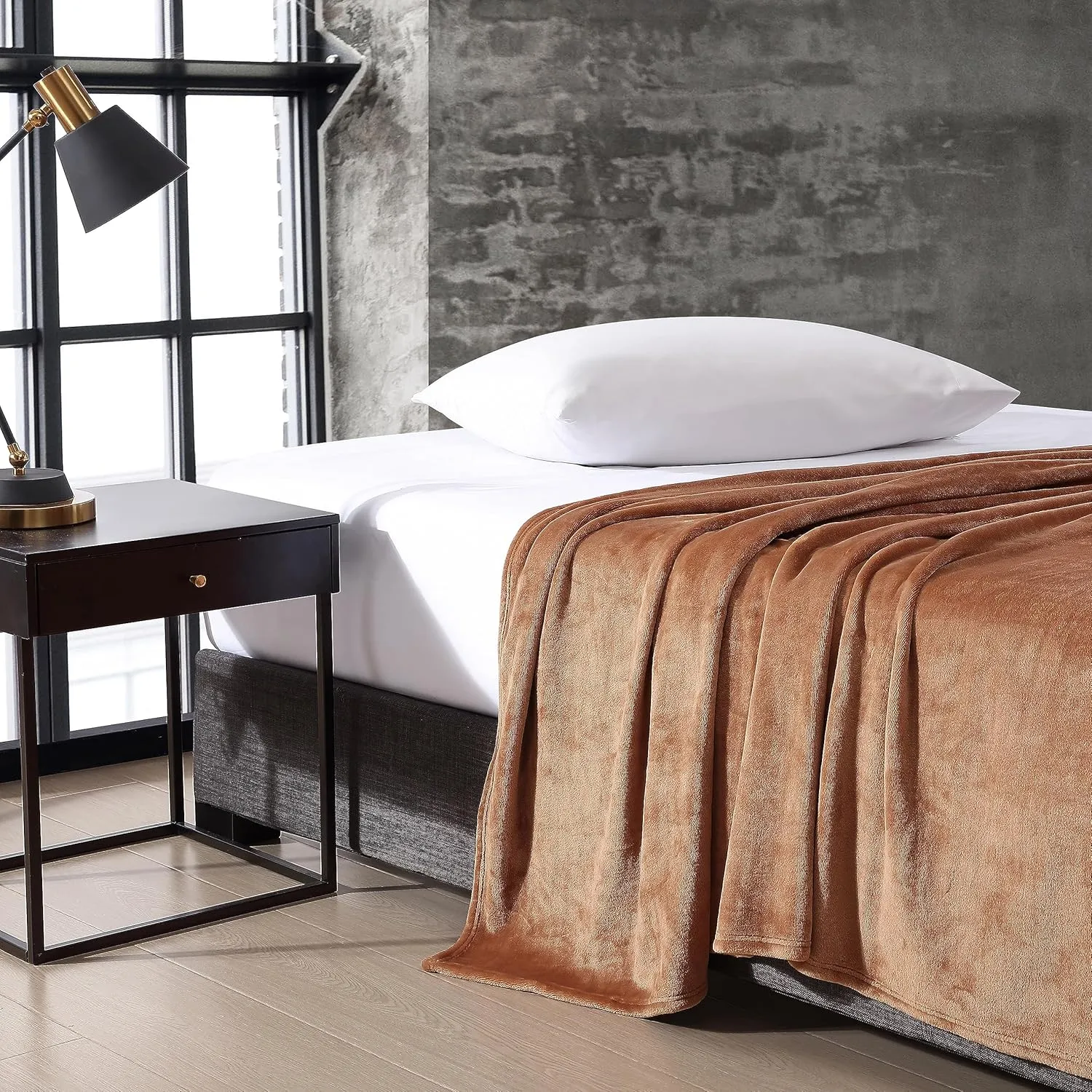 Kenneth Cole - King Blanket, Plush Fleece Bedding, Cozy Home Decor for All Seasons (Solid Orange, King)
