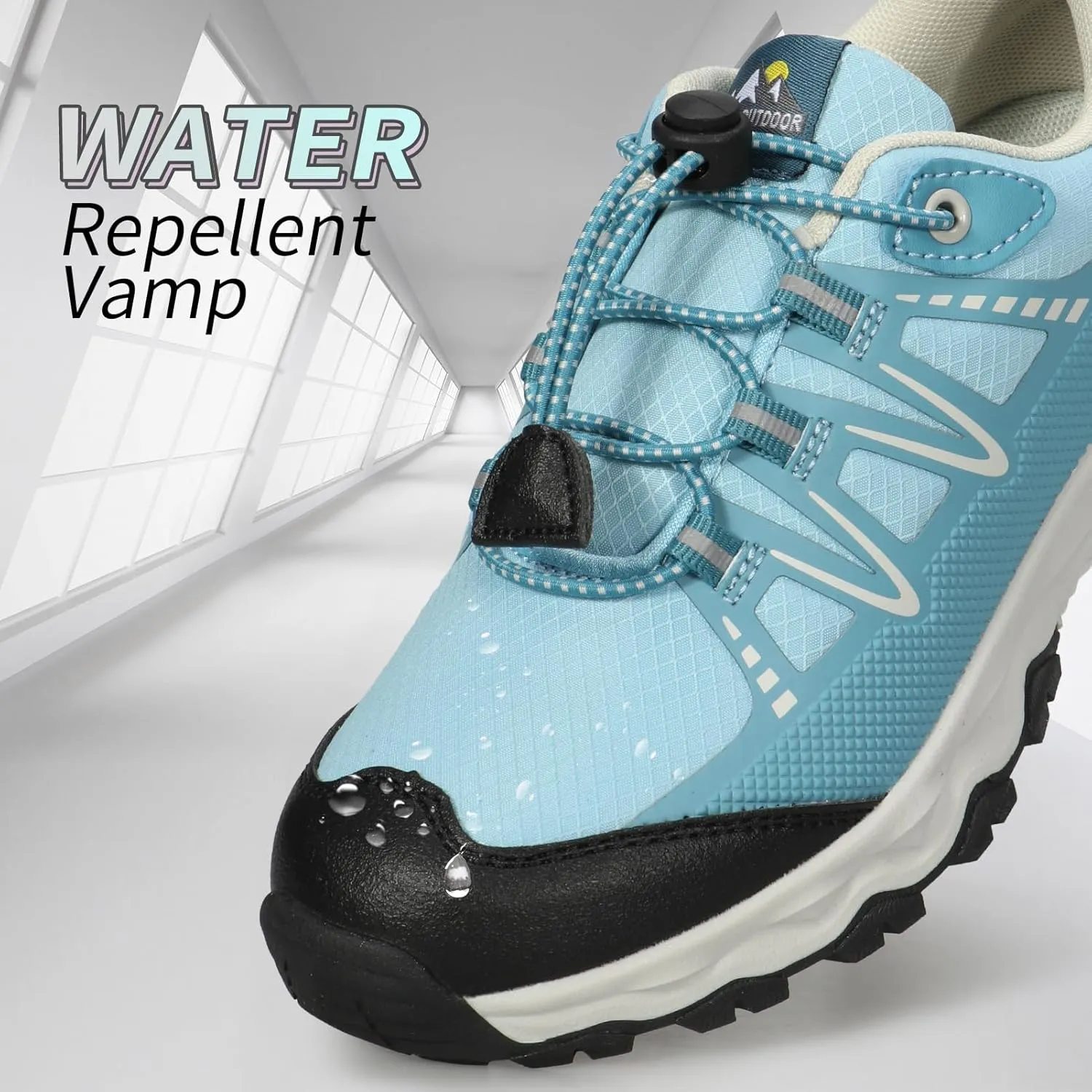 Kids Boys Running Shoes Waterproof Non-Slip Breathable Low-Top Outdoor Hiking Walking Sneakers (Little/Big Kids)