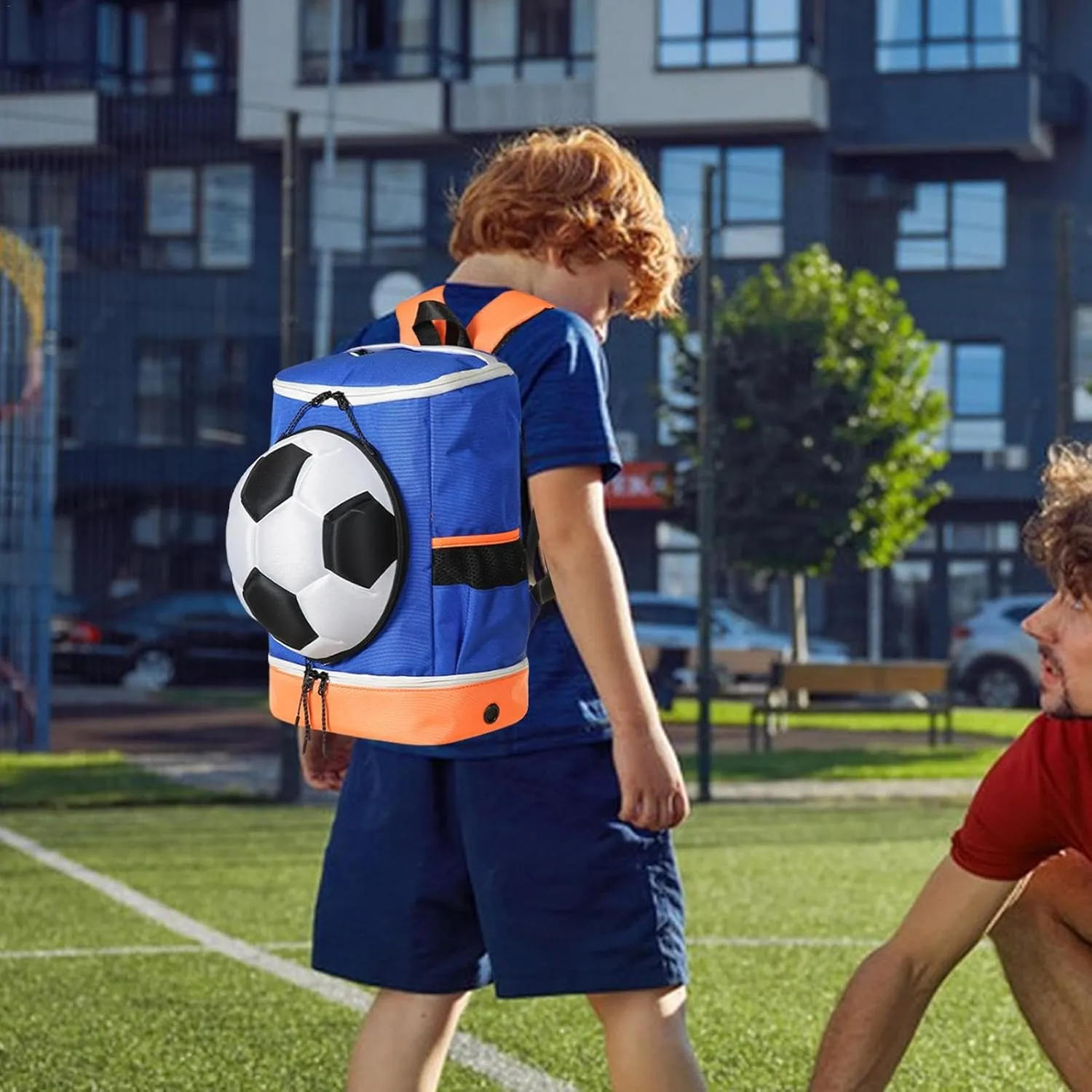 Kids Sports Backpack, Soccer Ball Backpack | Football Backpack Soccer Bag,Large Capacity Soccer Bag, Volleyball Backpack with Ball Compartment for Basketball, Vol
