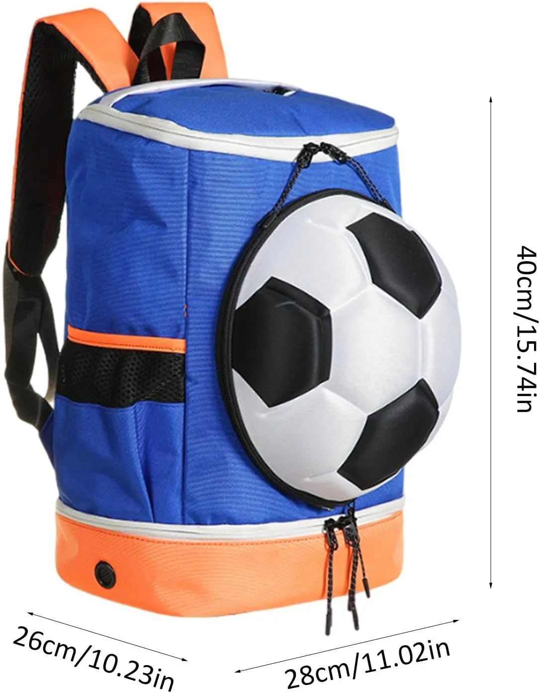 Kids Sports Backpack, Soccer Ball Backpack | Football Backpack Soccer Bag,Large Capacity Soccer Bag, Volleyball Backpack with Ball Compartment for Basketball, Vol