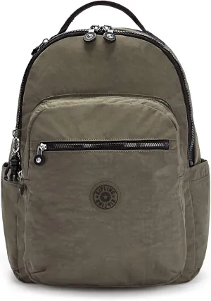 Kipling Women's Seoul 15" Laptop Backpack, Durable, Roomy with Padded Shoulder Straps, Built-In Protective Sleeve