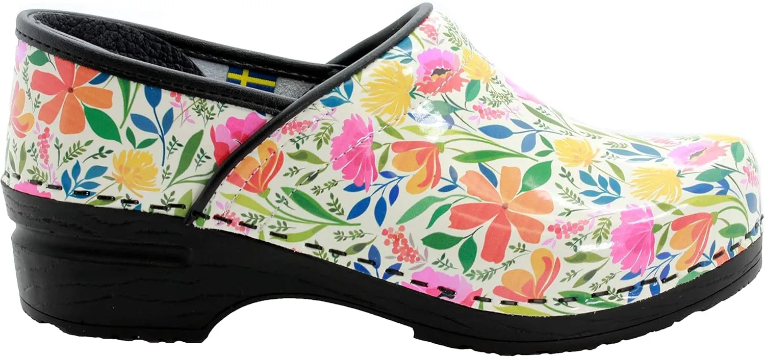 KLÄGN Women's Professional Printed Leather Clogs