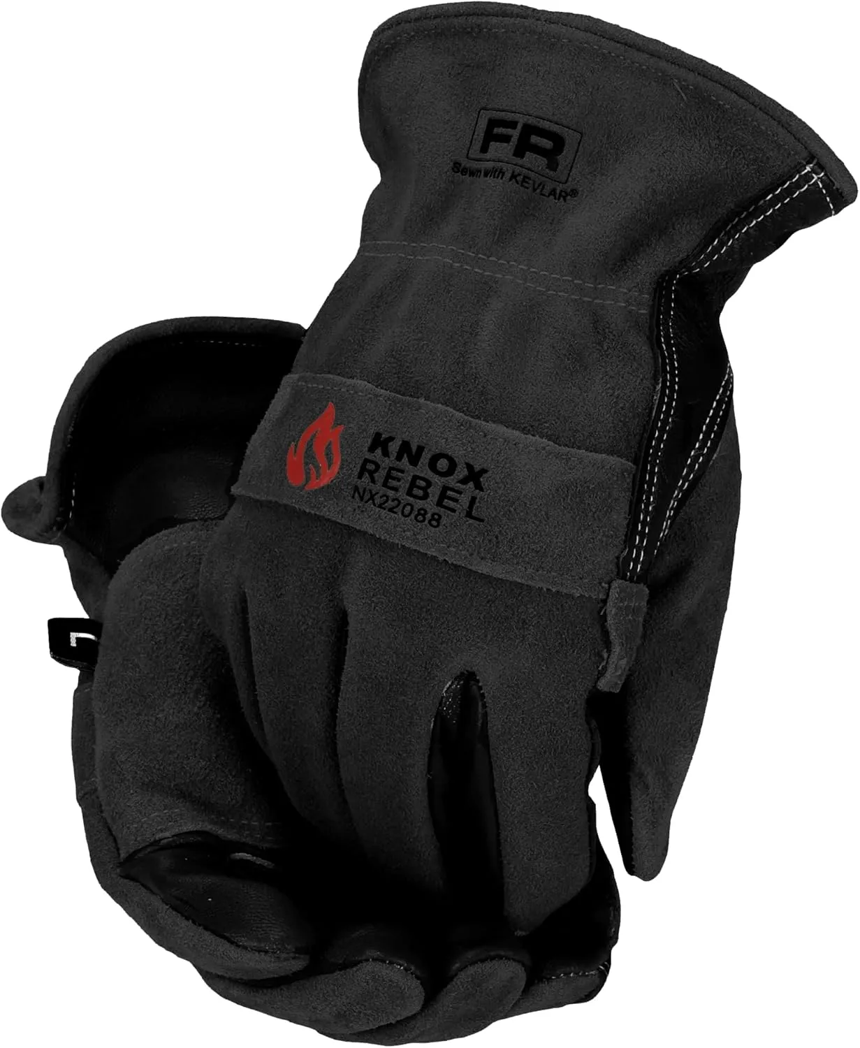 Knox Nexon Leather Work Gloves for Men & Women | Rebel FR Cowhide Working Gloves with Double Palm | Premium Quality & Durable