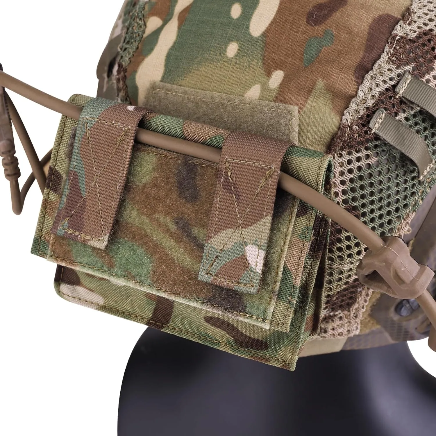 KRYDEX Tactical Helmet Counterweight Pouch with Elastic Holder for OPS Fast BJ PJ MH Type Helmets
