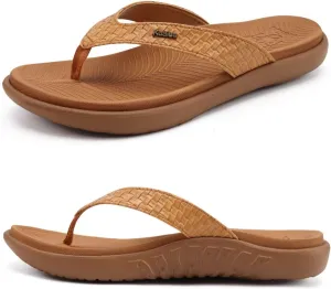 KuaiLu Womens Flip Flops Ladies Yoga Mat Comfortable Walking Thong Sandals With Plantar Fasciitis Arch Support Slip On Indoor Outdoor For Summer