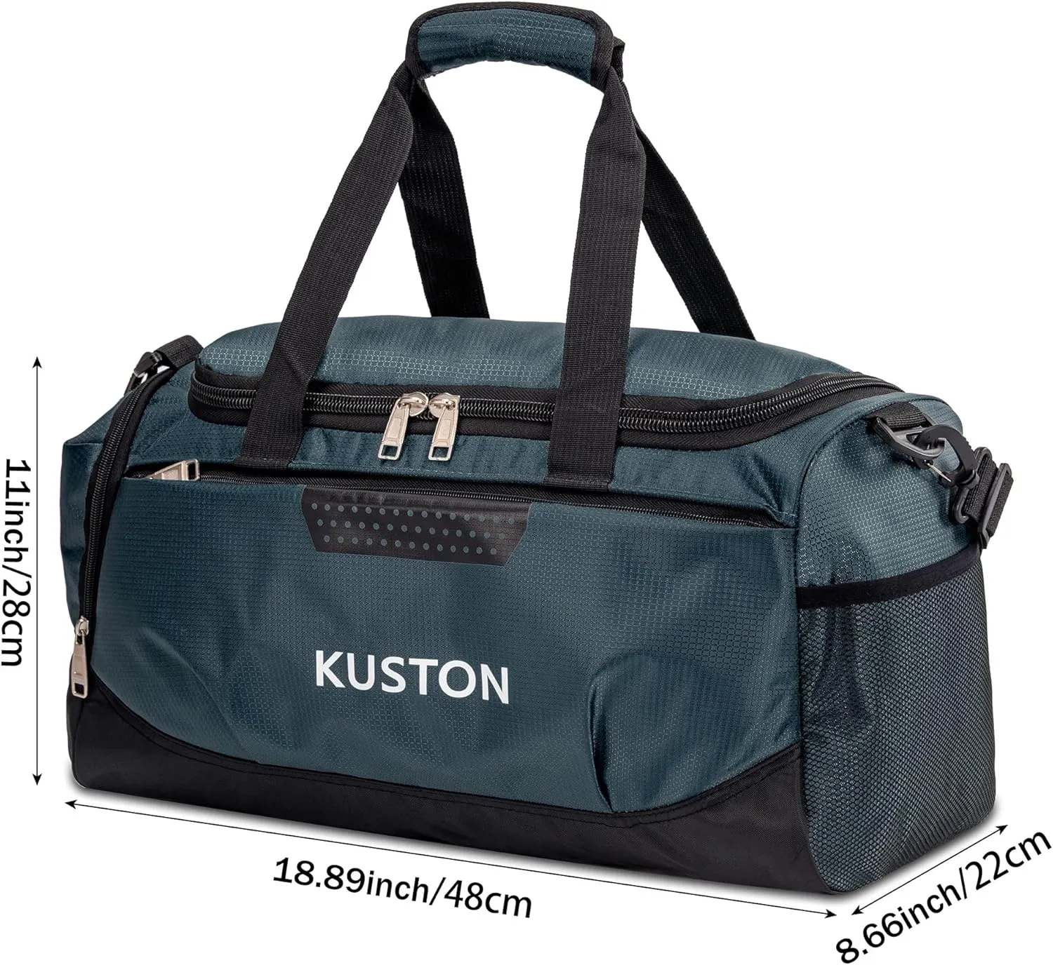 Kuston Sports Gym Bag with Shoes Compartment Travel Duffel Bag for Men and Women