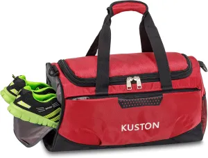 Kuston Sports Gym Bag with Shoes Compartment Travel Duffel Bag for Men and Women