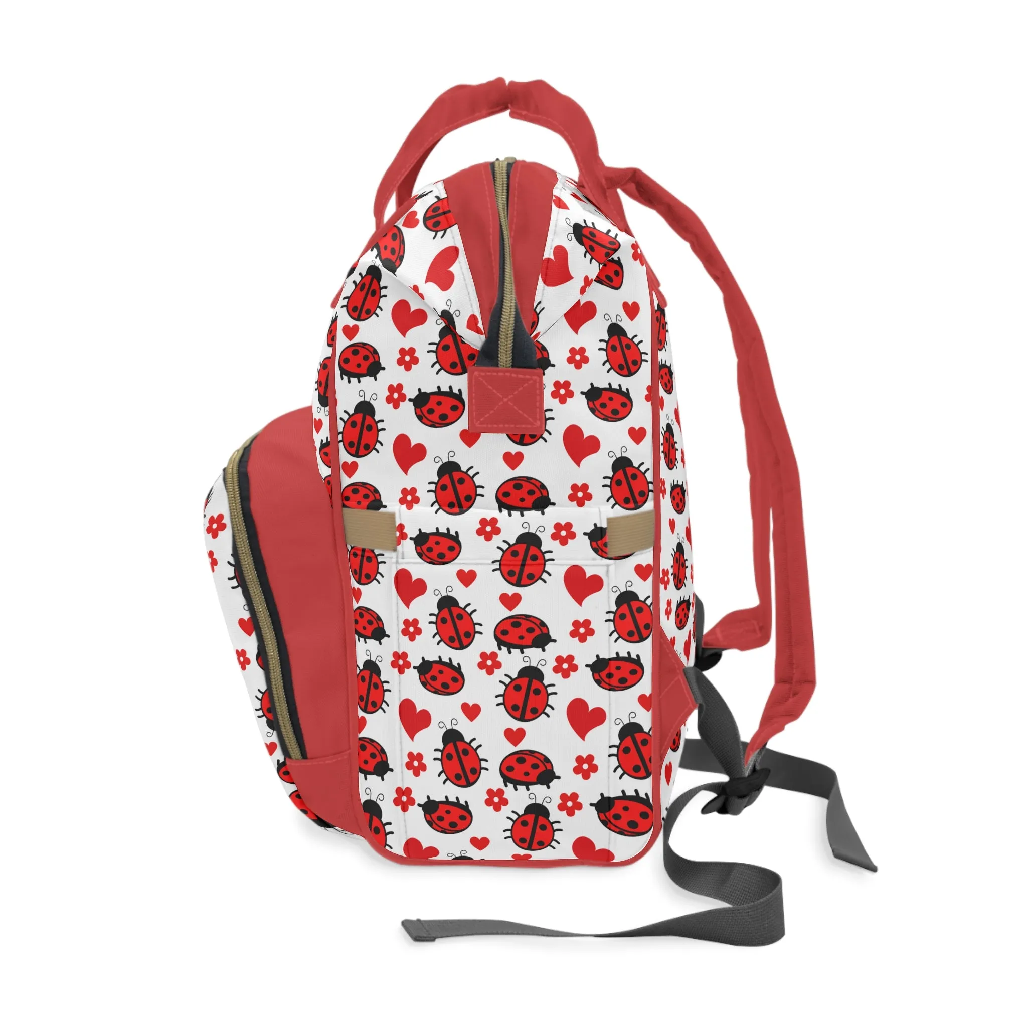 Ladybug Diaper Backpack - Adorable & Practical Baby Bag with Ladybug Patterns