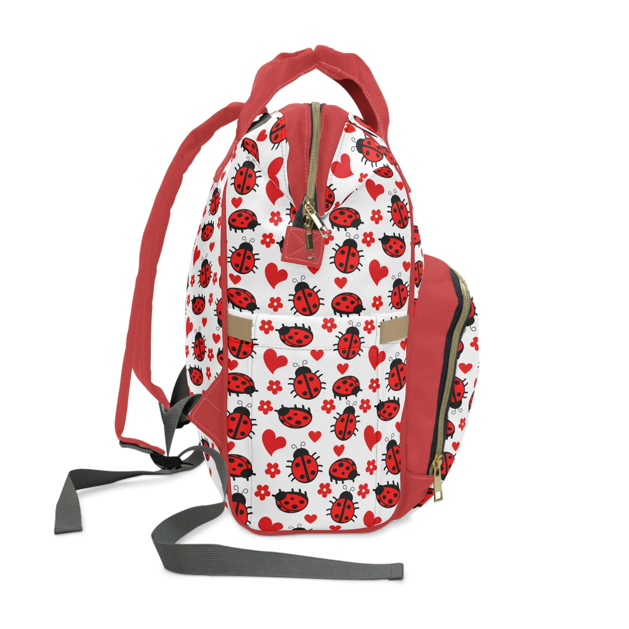 Ladybug Diaper Backpack - Adorable & Practical Baby Bag with Ladybug Patterns