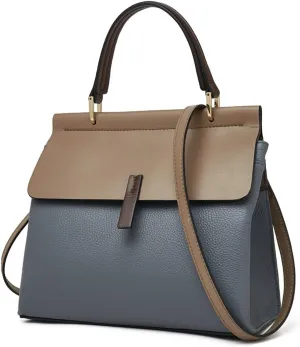 LAORENTOU Genuine Leather Shoulder Bag for Women Satchel Handbag Ladies Handle Purse Fashion Crossbody Bag