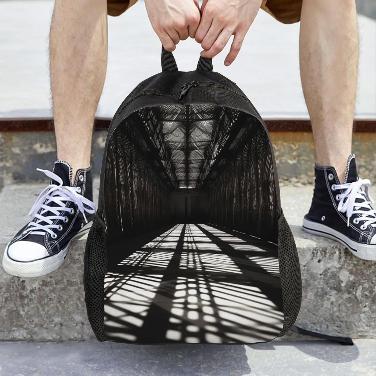 Laptop Backpack for Men Women Carry On Backpack Patterns of Light Backpack Lightweight Travel Bag Casual Daypack