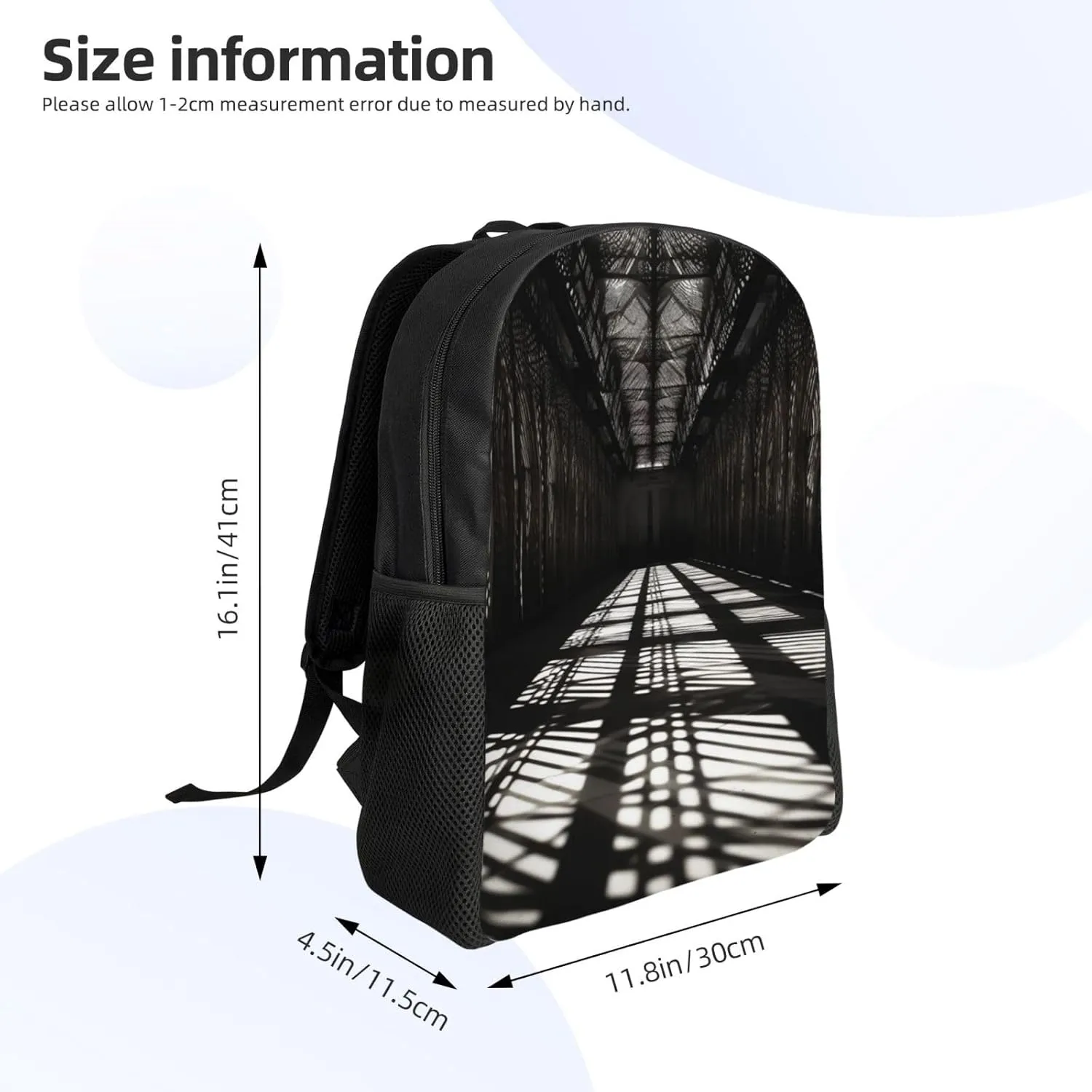 Laptop Backpack for Men Women Carry On Backpack Patterns of Light Backpack Lightweight Travel Bag Casual Daypack