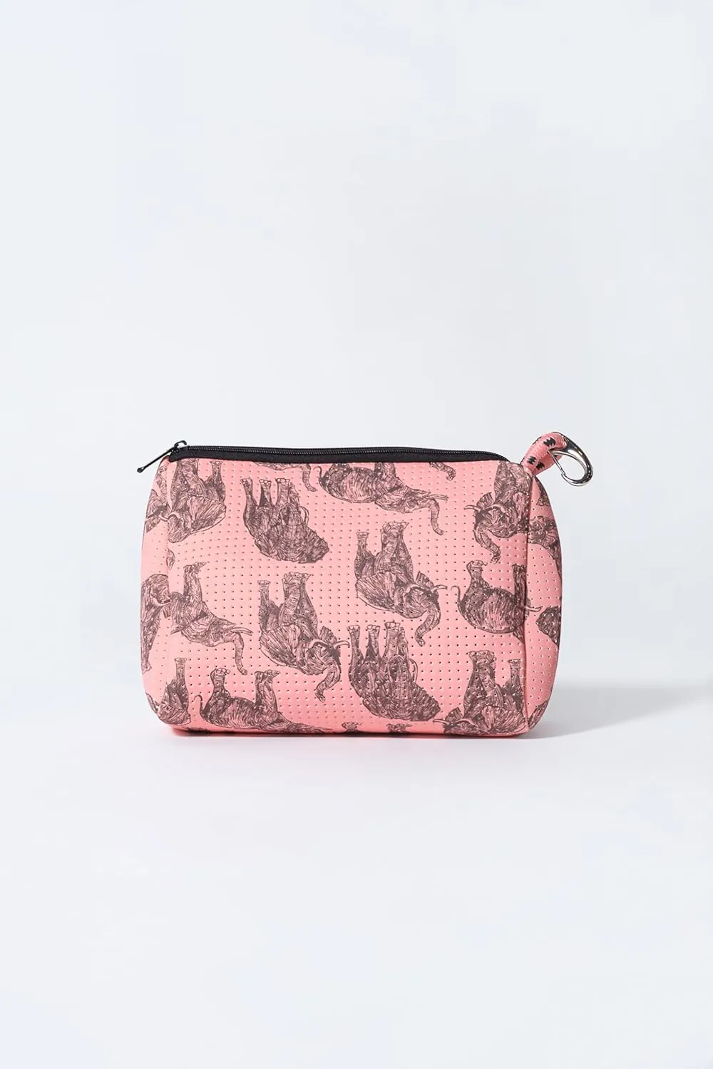 Large Makeup Bag with Zipper - Waterproof Neoprene Cosmetic Bag 7.7 x 10.75 x 5 inches