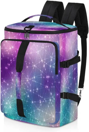Large Sports Gym Bag With Shoe & Laptop Compartment 47L Waterproof Travel Duffel Bags for Men Women Galaxy Stars Luggage Backpack Duffle Bag