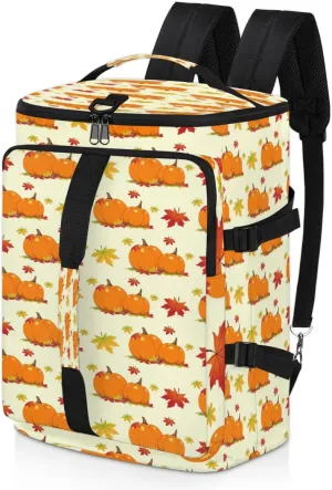Large Sports Gym Bag With Shoe & Laptop Compartment 47L Waterproof Travel Duffel Bags for Men Women Pumpkins Maple Leaves Luggage Backpack Duffle Bag