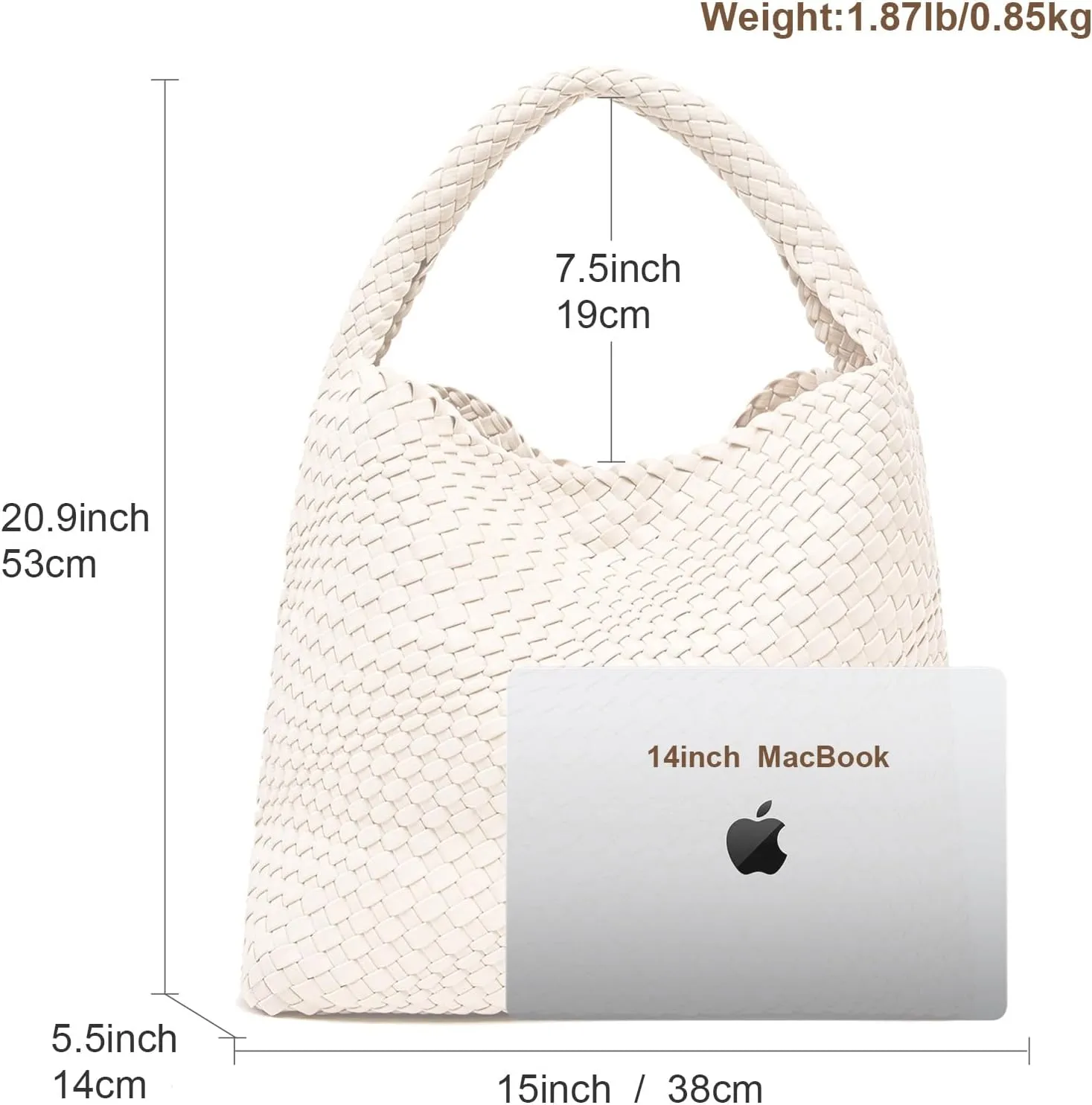 Large Woven Tote Bag for Women Weave Purse Woven Leather Handbag