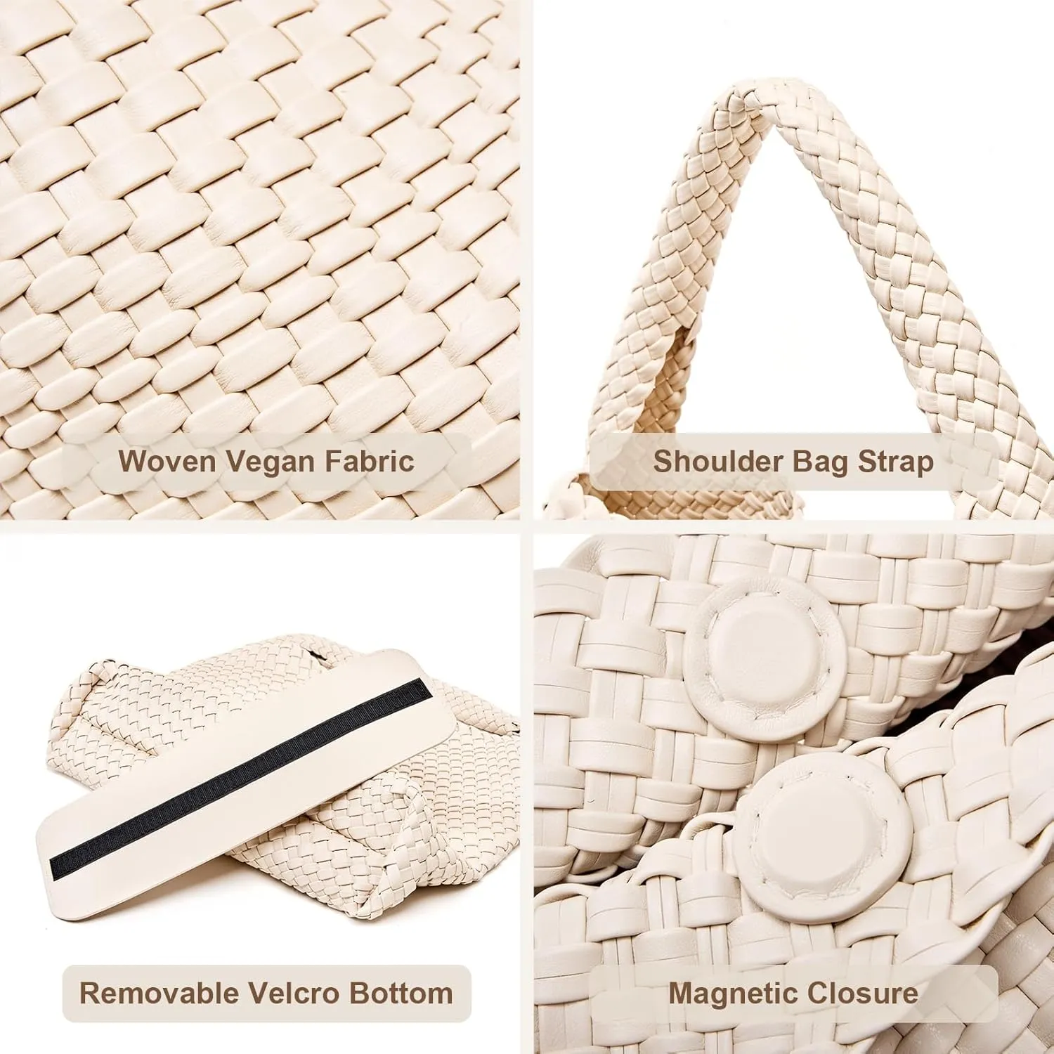 Large Woven Tote Bag for Women Weave Purse Woven Leather Handbag