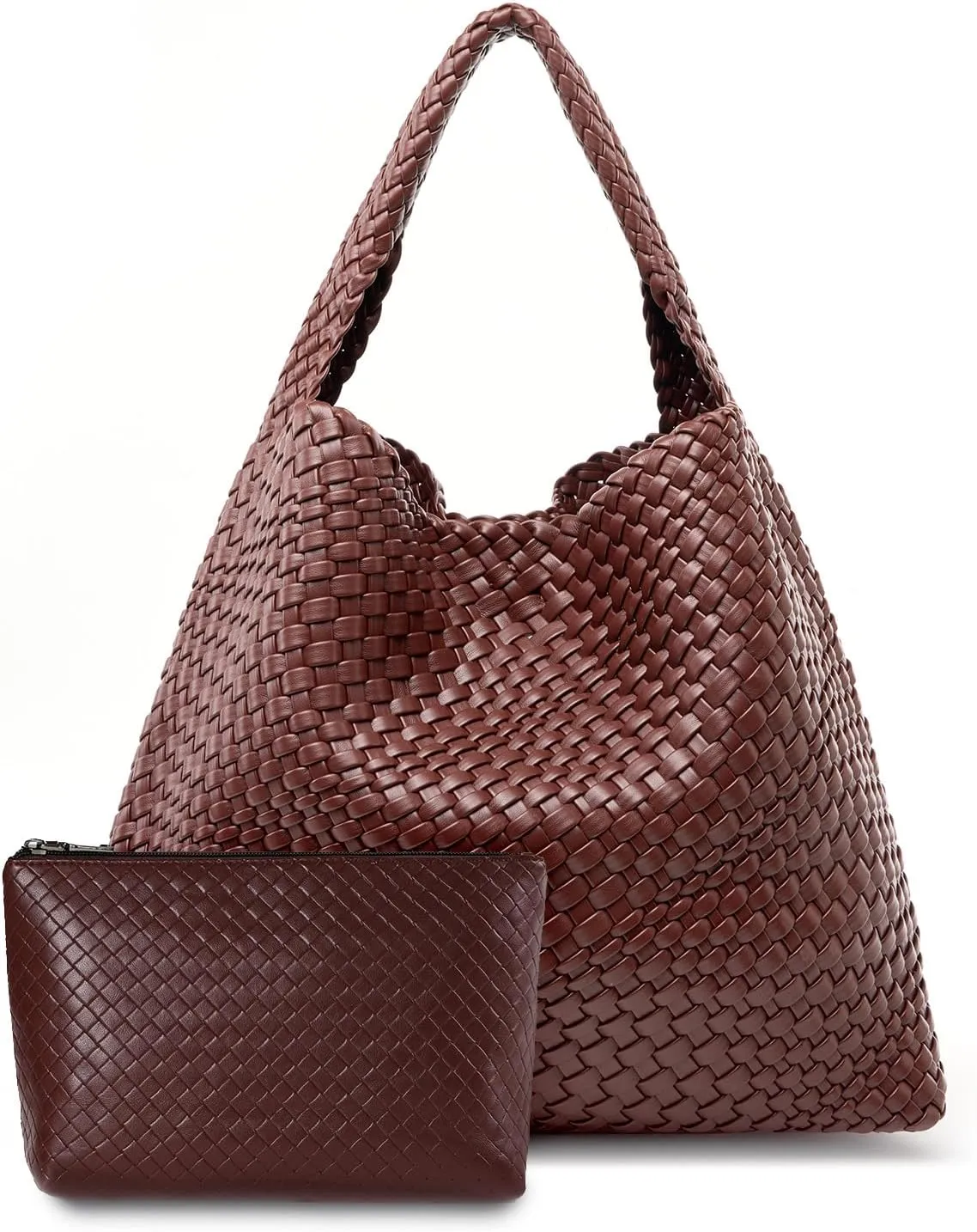 Large Woven Tote Bag for Women Weave Purse Woven Leather Handbag