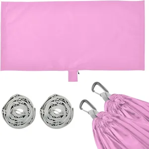 Lavender Rose Solid Color Camping Hammock, 330 lbs with 2 Tree Straps, Carry Bag, Single Portable Hammock for Outdoor/Indoor, Hiking, Beach, Backpacking, Travel