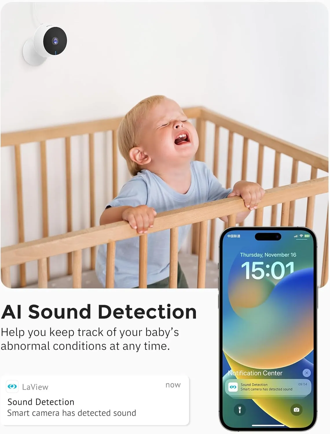 LaView 4MP 2K Cameras for Home Security Indoor, 5G& 2.4GHz Home Security Camera for Baby/Elder/Pet/Nanny,US Cloud Service,Compatible with Alexa iOS & Android
