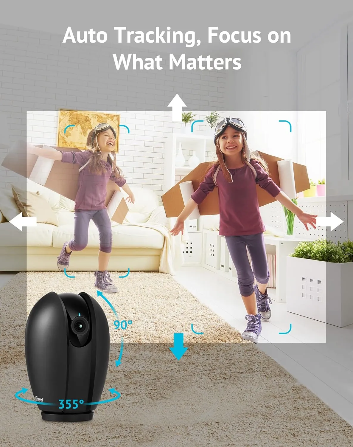 LaView Baby Monitor with Phone App (2 Pack), 1080P WiFi Pet Camera Indoor, 360° Home Security Camera with Motion & Sound Detection, Two-Way Audio, Night Vision, Local & Cloud Storage, Works with Alexa