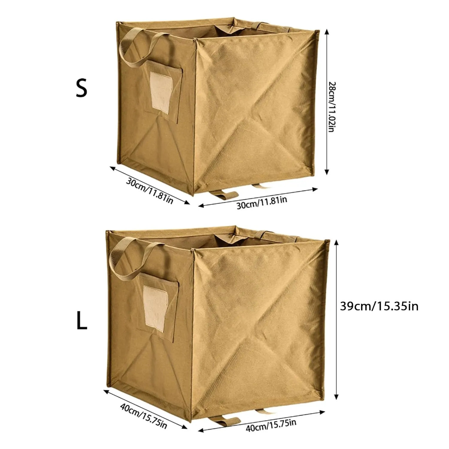 Lawns Leaf Waste Bag with Handle Foldable Camping Trash Organizers Bucket Large Capacity Trash Can for Backpacking Use