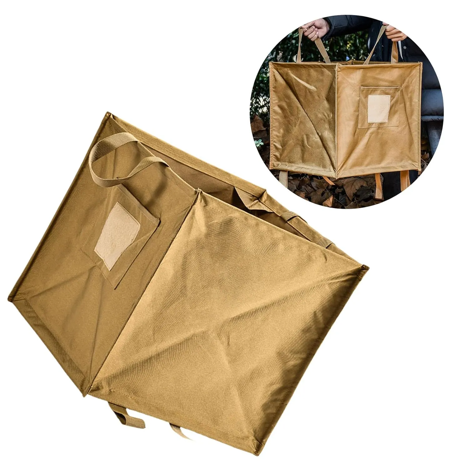 Lawns Leaf Waste Bag with Handle Foldable Camping Trash Organizers Bucket Large Capacity Trash Can for Backpacking Use