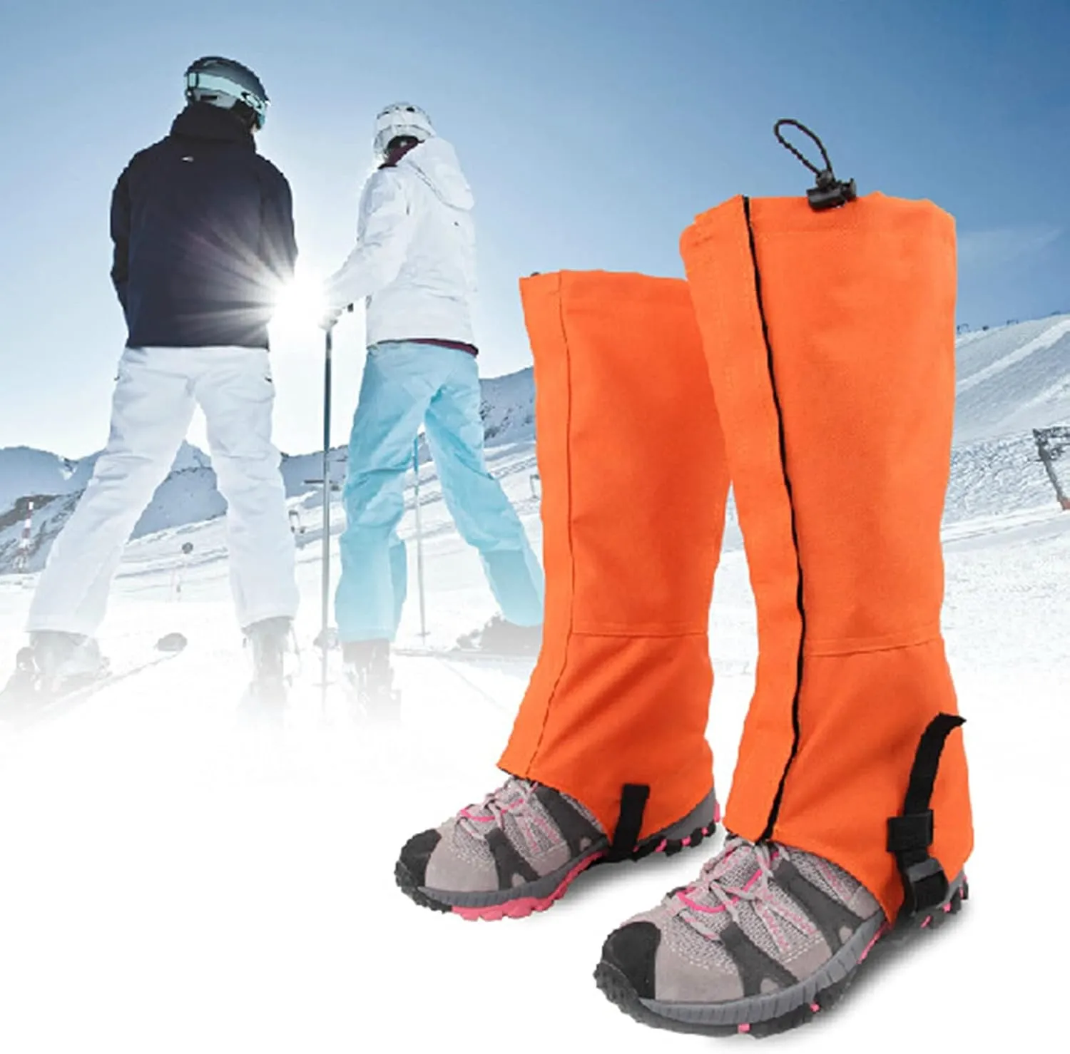 Leg Gaiters,Outdoor Gaiters,Adjustable Size Gaiters,Gaiters for Hiking,Walking,Breathable Gaiters for Men and Women(1 Pair)