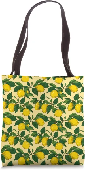 Lemon Pattern Tote Bag