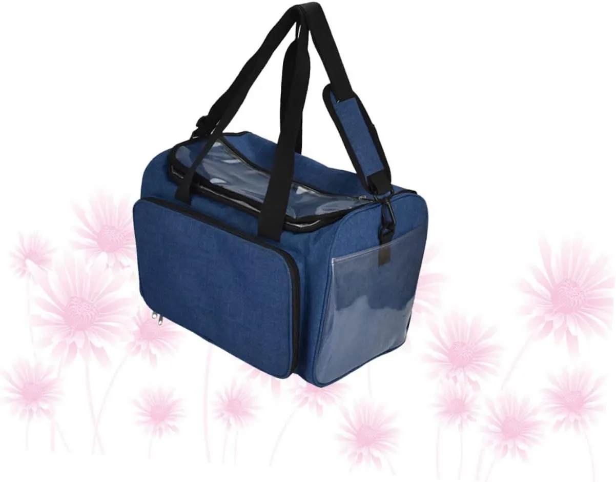 LIFKOME Multi-Purpose Shoulder Bag Wool Knitting Kit Storage Large Travel Pouch Household Organizer Buckle Design