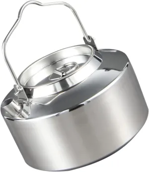 LIFKOME Outdoor Stainless Steel Kettle Compact Camping Cookware for Induction and Stovetop Use Portable Teapot for Hiking and Cooking Lightweight and Easy to Carry
