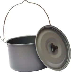 Lightweight Camping Pot Portable Outdoor Cooking Cookware for Hiking Picnics and Campfire Person Capacity Anodized Non-Stick Performance Versatile for Soups and Stews