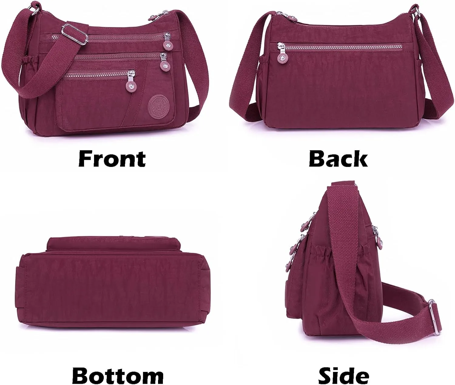 Lightweight Crossbody Bag for Women Shoulder Bag Stylish Nylon Messenger Purse Tote Bag Organizer for Travel
