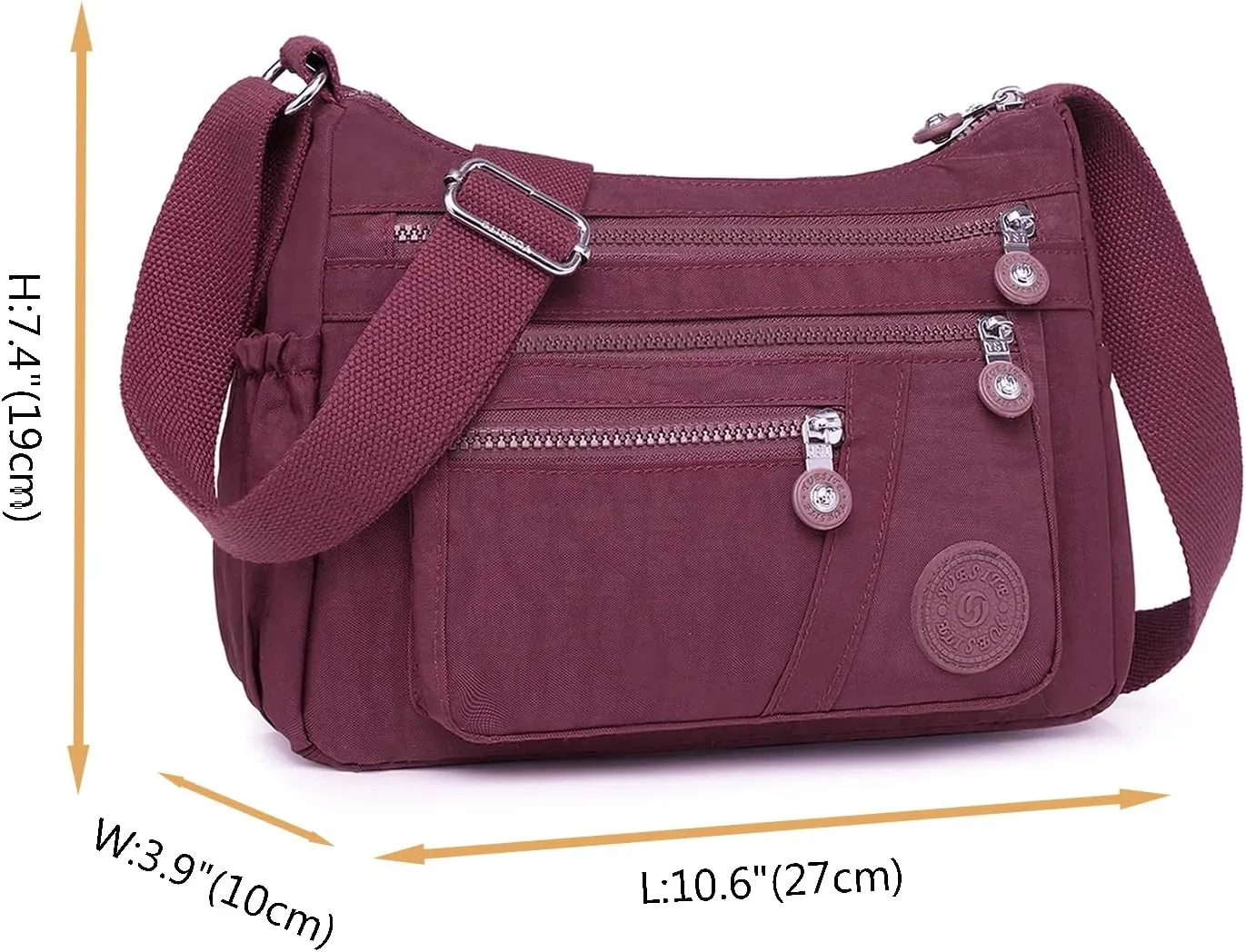 Lightweight Crossbody Bag for Women Shoulder Bag Stylish Nylon Messenger Purse Tote Bag Organizer for Travel