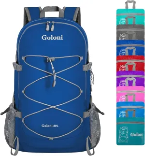 Lightweight Hiking Backpack Bag - 40L Traveling Camping Backpack Outdoor Day Pack with Reflective Webbing and Waterproof Pocket