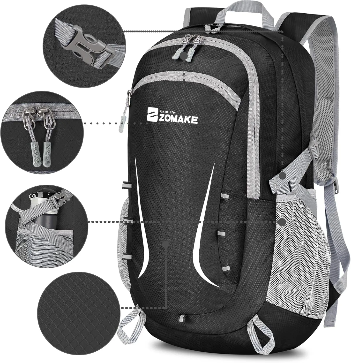 Lightweight Packable Backpack 35L, Foldable Backpacks Water Resistant Collapsible Light Daypack for Hiking
