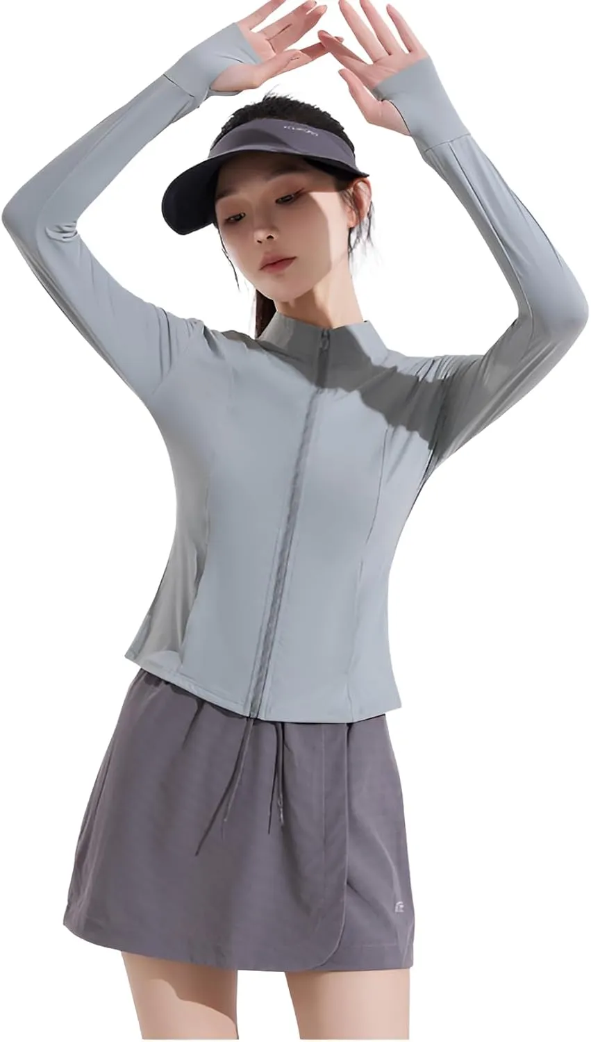 lilaBelle]【Arabic Style Women's Cooling Protective Wear | Stretchable Workout Jacket with k Guard | Quick-Dry UV Blocking Top for Desert Hiking & Fitness (2025 Summer Collection)