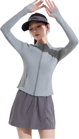lilaBelle]【Arabic Style Women's Cooling Protective Wear | Stretchable Workout Jacket with k Guard | Quick-Dry UV Blocking Top for Desert Hiking & Fitness (2025 Summer Collection)