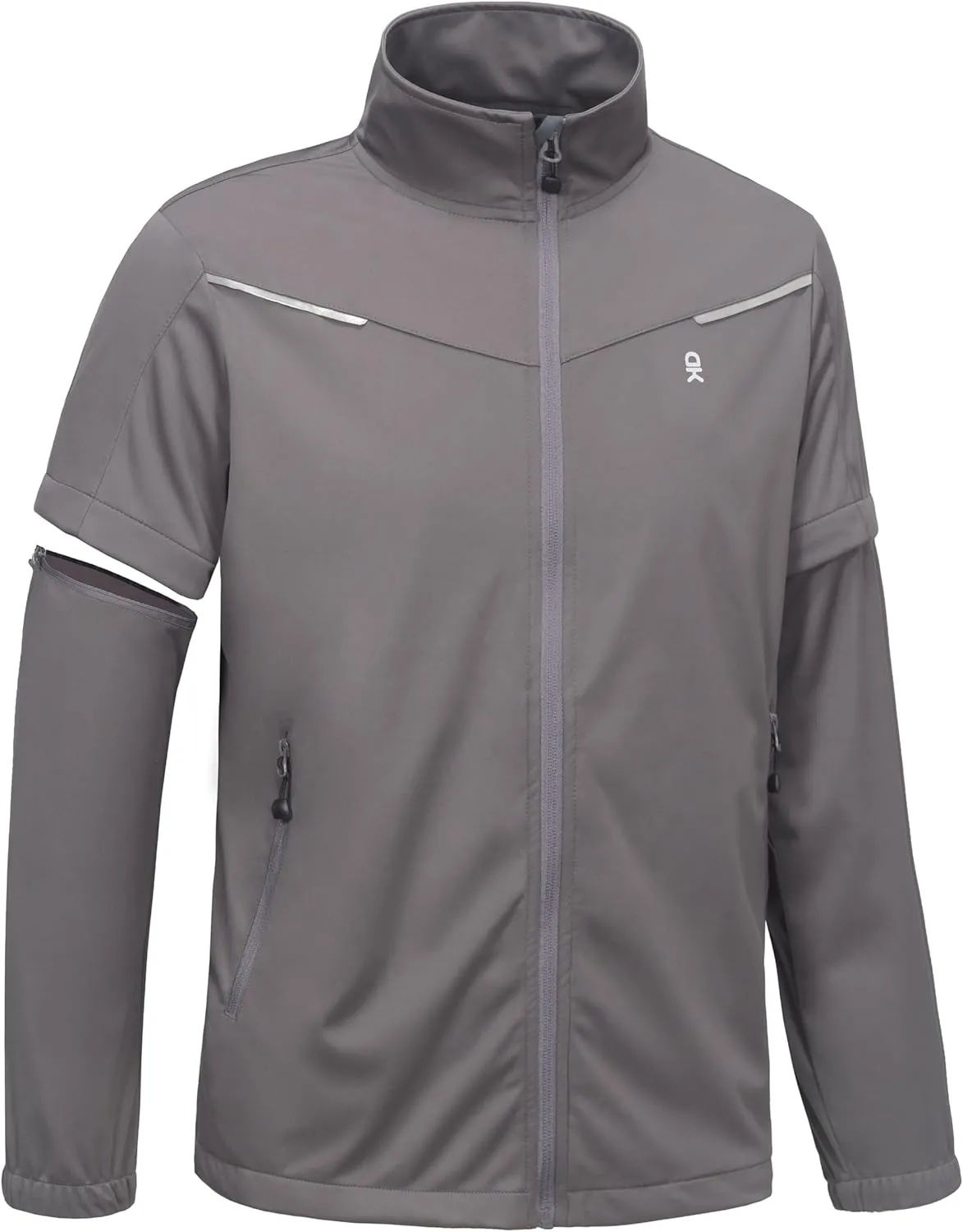 Little Donkey Andy Men's Lightweight Softshell Jackets Waterproof Removable Sleeve for Golf Hiking Cycling Running