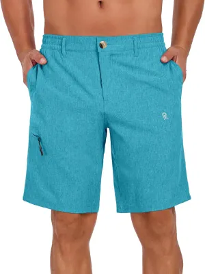 Little Donkey Andy Men's Quick Dry Stretch Shorts for Hiking Golf Travel, with Elastic Waist
