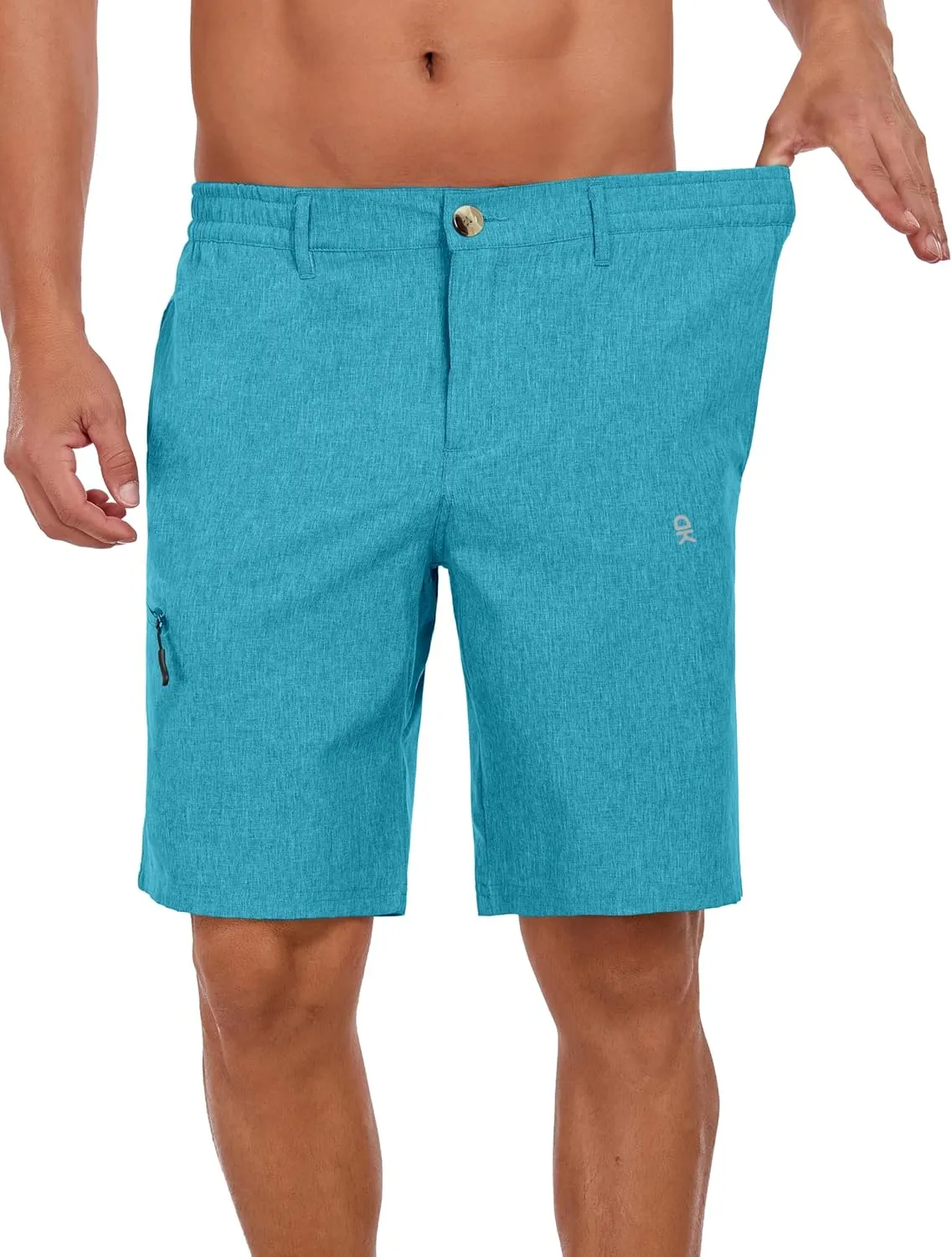 Little Donkey Andy Men's Quick Dry Stretch Shorts for Hiking Golf Travel, with Elastic Waist