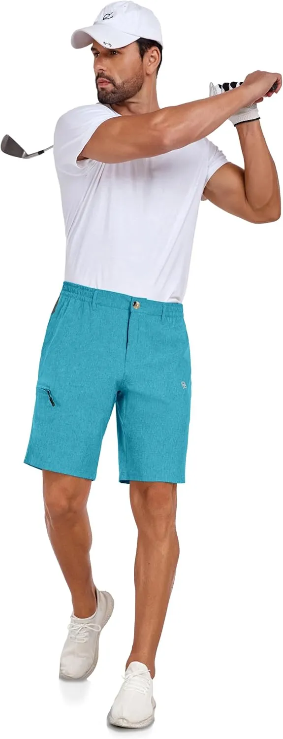 Little Donkey Andy Men's Quick Dry Stretch Shorts for Hiking Golf Travel, with Elastic Waist