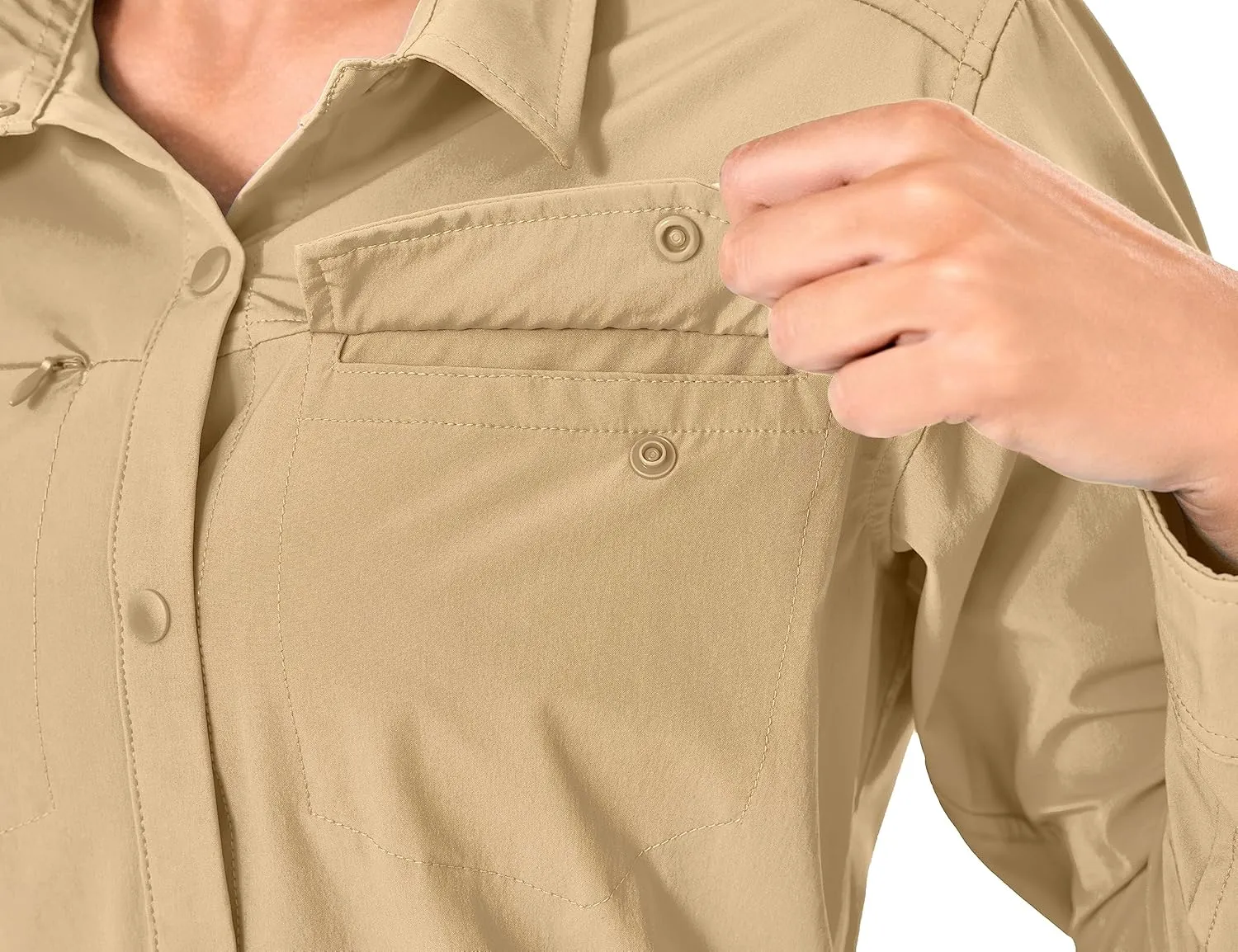 Little Donkey Andy Women's Long Sleeve Travel Shirt, UPF 50  Safari Shirt, Outdoor Cool Quick Dry Hiking Shirts
